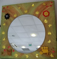 miroir mural motif chat